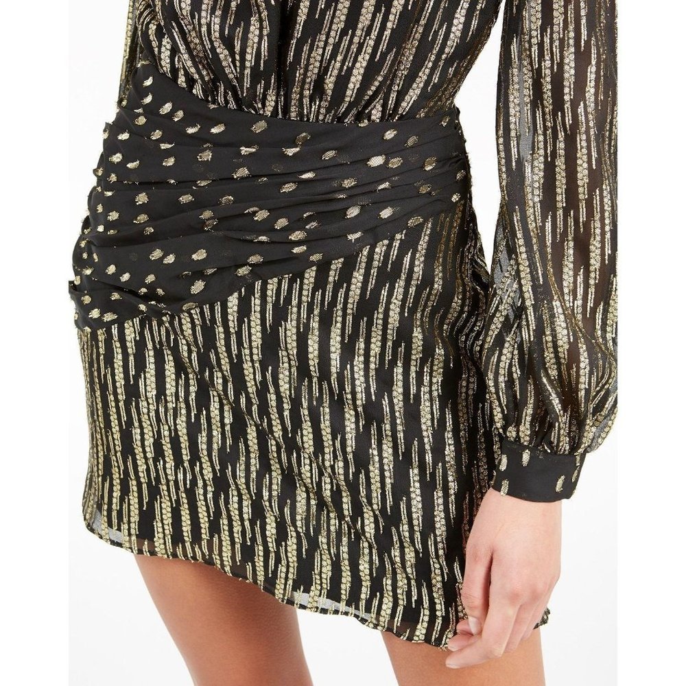 NEW Rachel Zoe Rexford Black Mesh Mini Dress - Picture 3 of 4